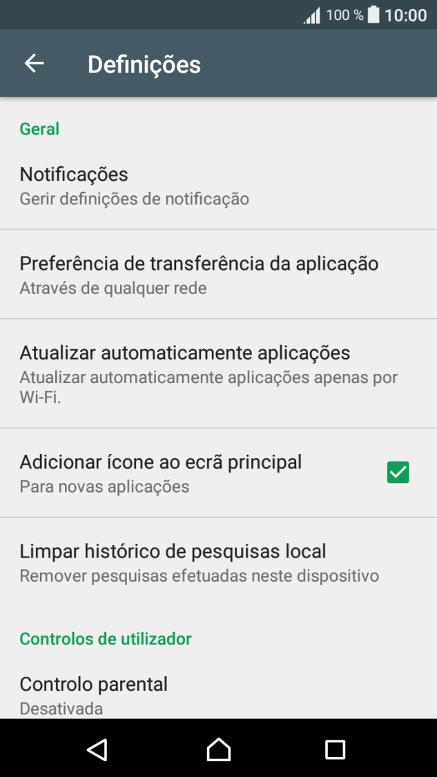 Prima Atualizar automaticamente aplicações.