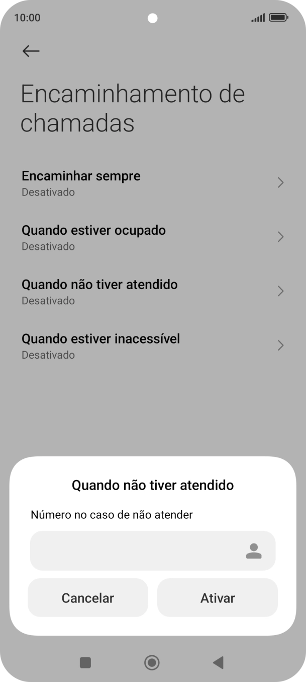 Introduza 123 e prima Ativar.