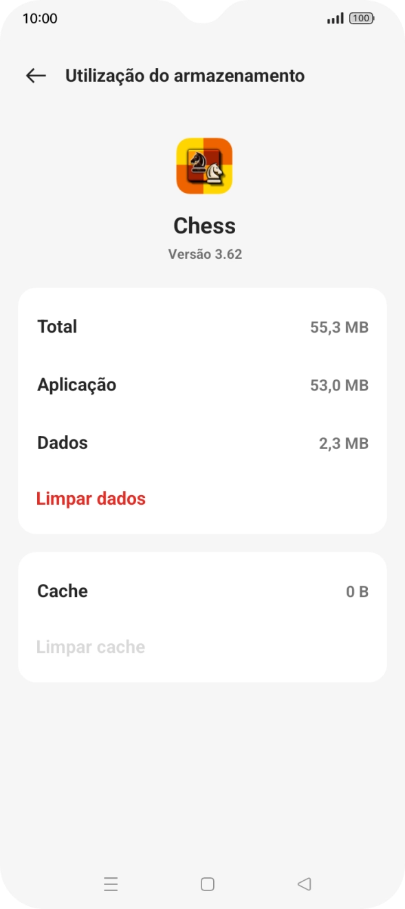 Prima a tecla de início para terminar e voltar ao ecrã inicial.