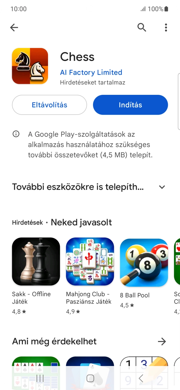 A befejezéshez, és ahhoz, hogy visszatérhess a főképernyőhöz, nyomd meg a főgombot.