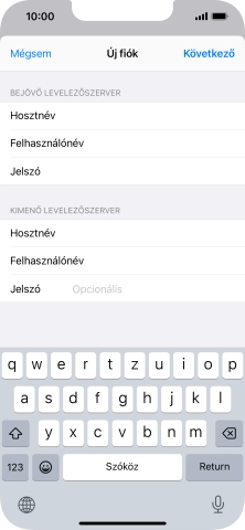 Kattints a Jelszó mezőre, és írd be az e-mail-fiókodhoz tartozó jelszót.