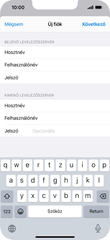 Kattints a Jelszó mezőre, és írd be az e-mail-fiókodhoz tartozó jelszót.