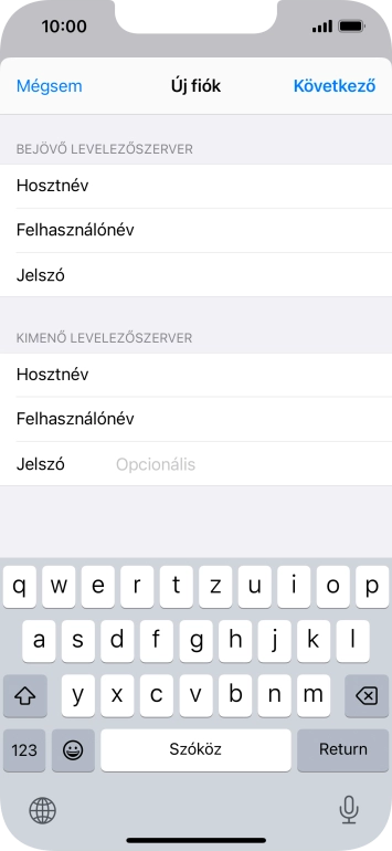 Kattints a Jelszó mezőre, és írd be az e-mail-fiókodhoz tartozó jelszót.