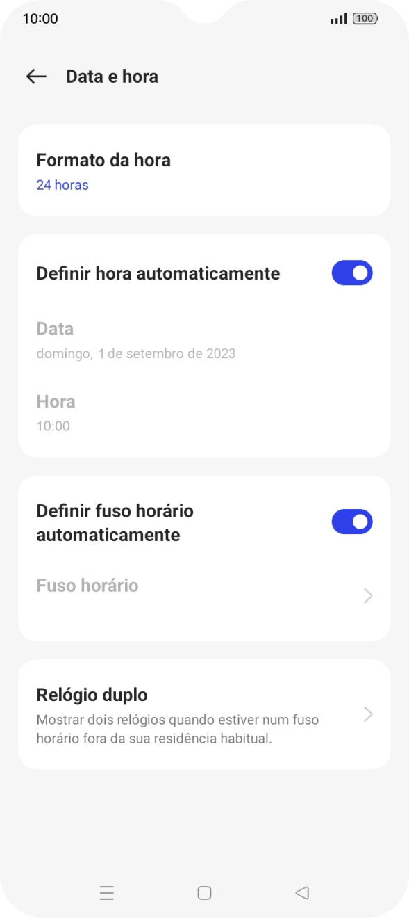Prima a tecla de início para terminar e voltar ao ecrã inicial.