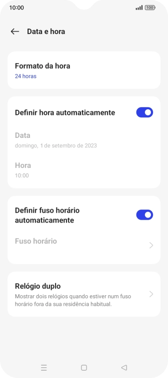 Prima a tecla de início para terminar e voltar ao ecrã inicial.