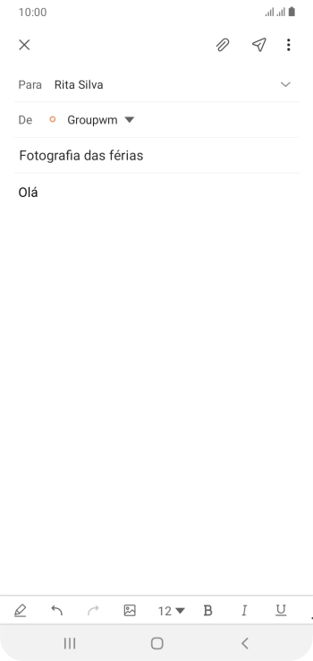 Prima o ícone de anexo.