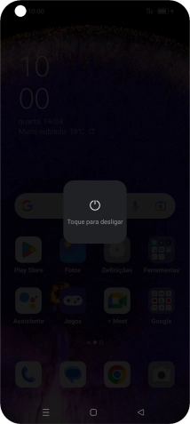 Prima Toque para desligar.