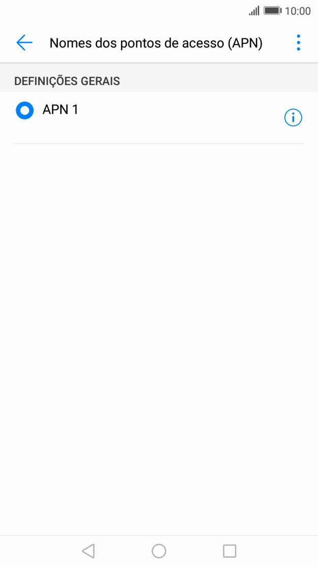 Prima o ícone de menu.