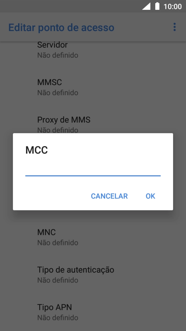 Introduza 268 e prima OK.