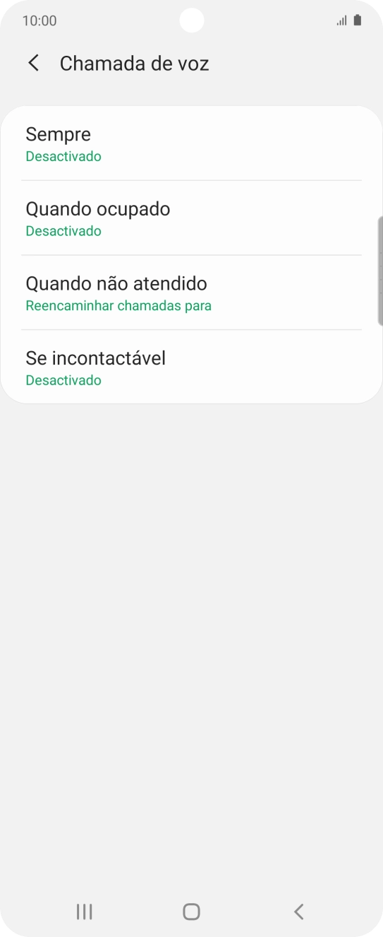 Prima a tecla de início para terminar e voltar ao ecrã inicial.