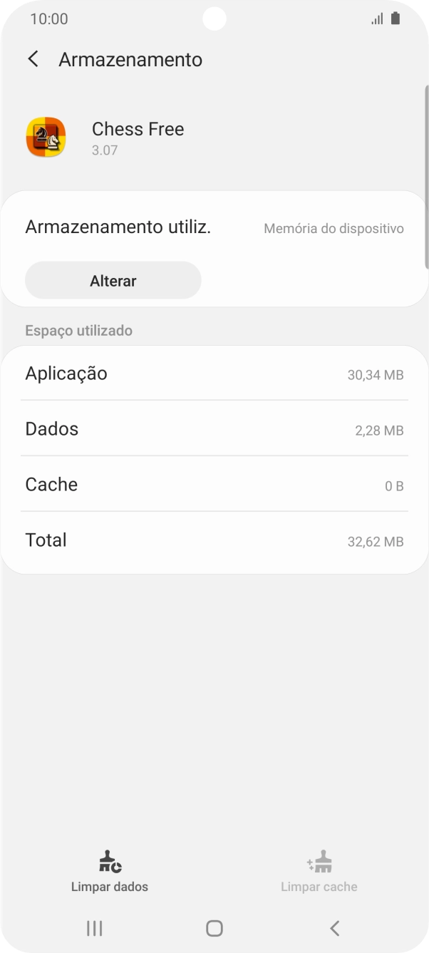 Prima a tecla de início para terminar e voltar ao ecrã inicial.