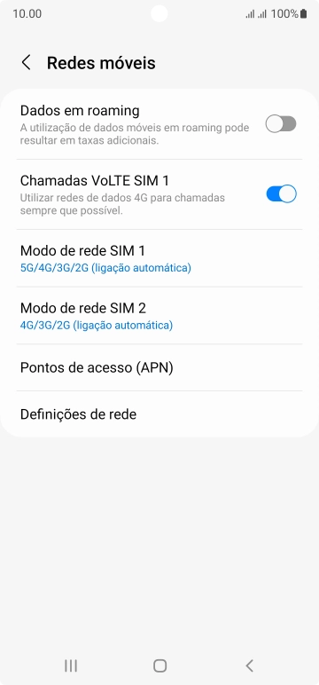 Prima Definições de rede.