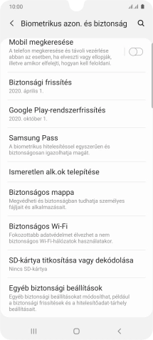 Válaszd az Egyéb biztonsági beállítások lehetőséget.