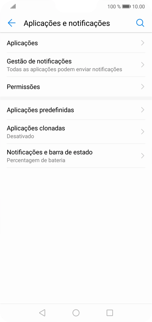 Prima Gestão de notificações.