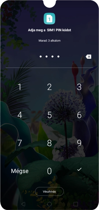 Amennyiben a telefon kéri, írd be a PIN-kódot, és kattints a jóváhagyás ikonra.