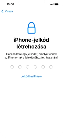 Válaszd a Jelkódbeállítások lehetőséget.