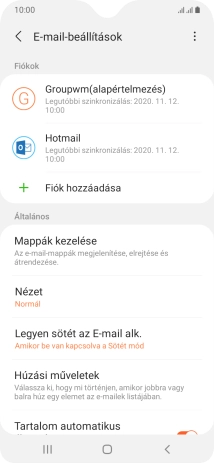 Kattints a kívánt e-mail-fiókra.
