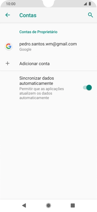 Prima a conta pretendida.