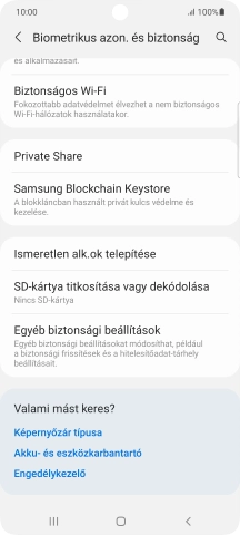 Válaszd az Egyéb biztonsági beállítások lehetőséget.