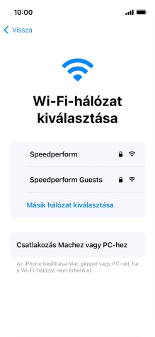 Válaszd ki a kívánt Wi-Fi hálózatot.