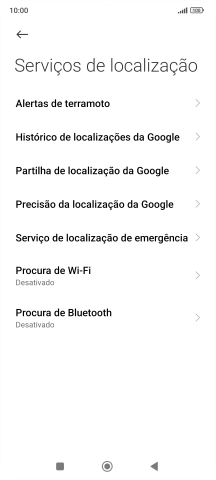 Prima Precisão da localização da Google.