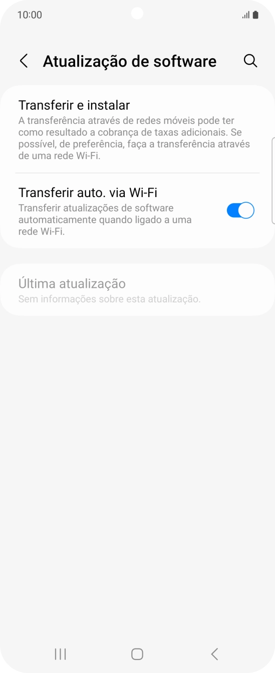 Prima Transferir e instalar. Se existir uma nova versão de software disponível, será agora indicado no ecrã. Siga as indicações no ecrã para atualizar o software do telefone.