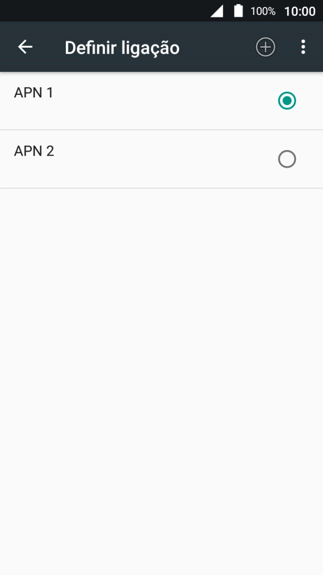 Prima o campo junto à ligação de dados para a ativar.
