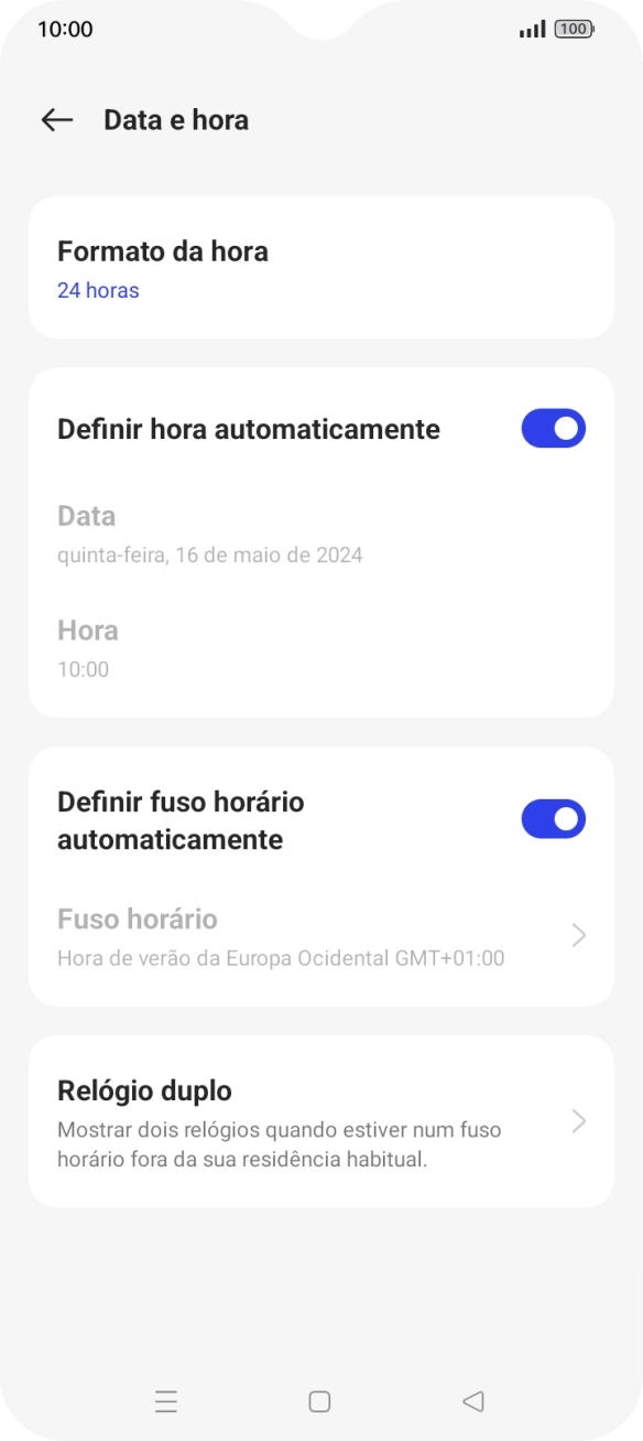 Prima a tecla de início para terminar e voltar ao ecrã inicial.
