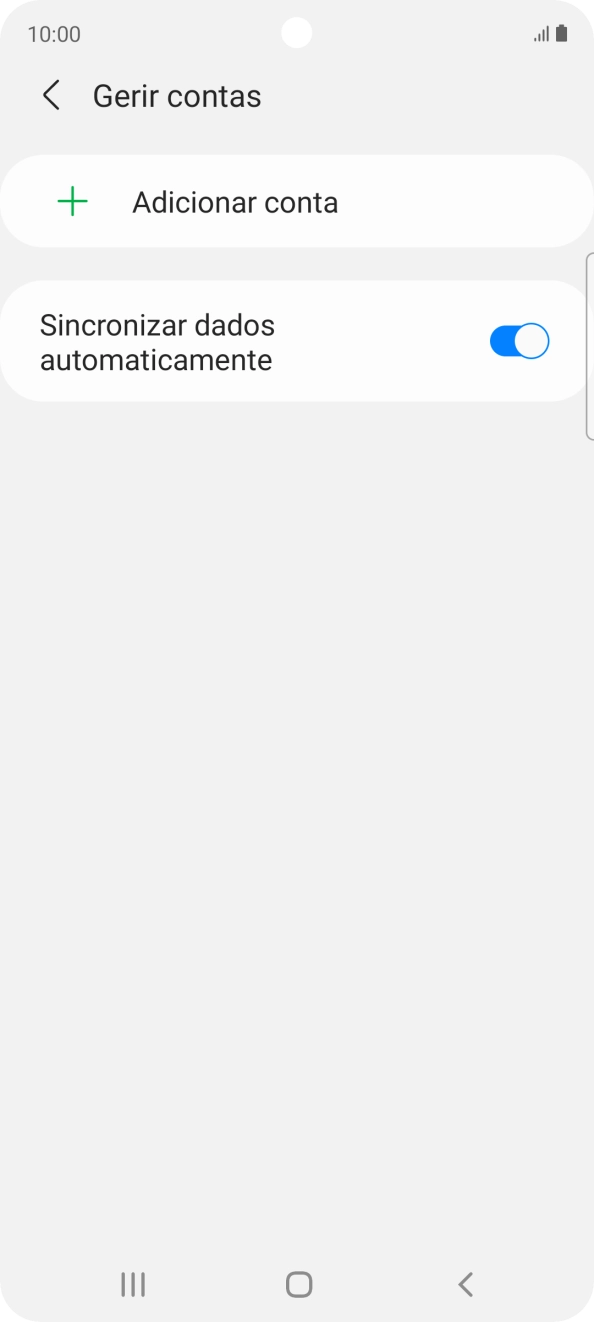 Prima Adicionar conta.