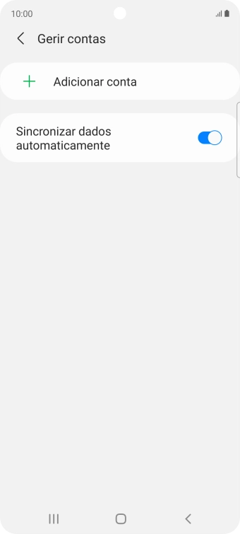 Prima Adicionar conta.