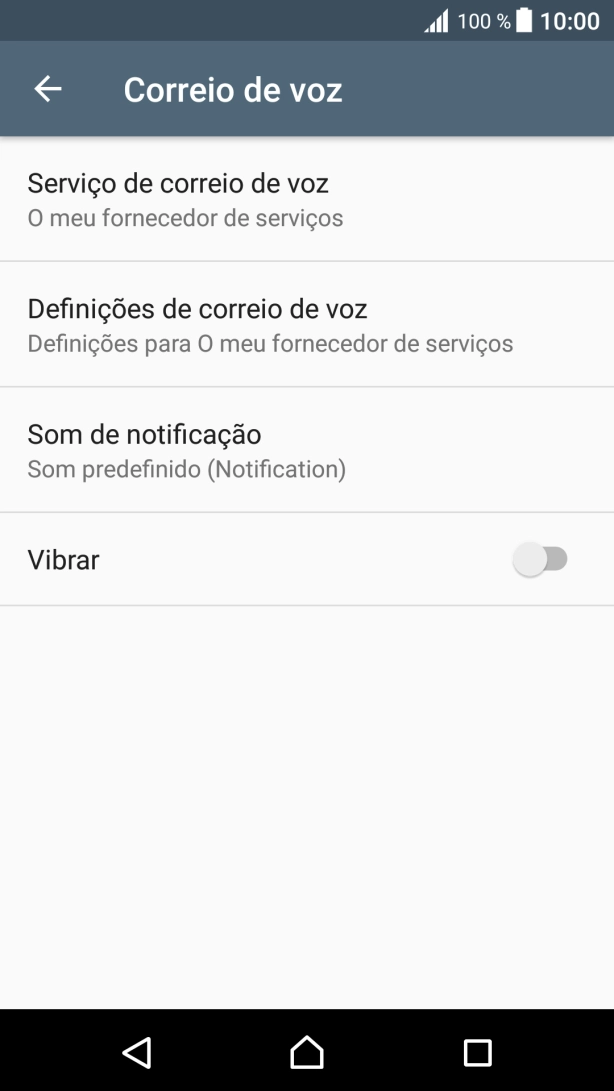 Prima Definições de correio de voz.