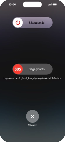 Kattints a kikapcsolás ikonra, és húzd az ikont jobbra.