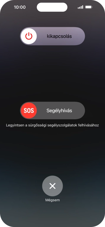 Kattints a kikapcsolás ikonra, és húzd az ikont jobbra.