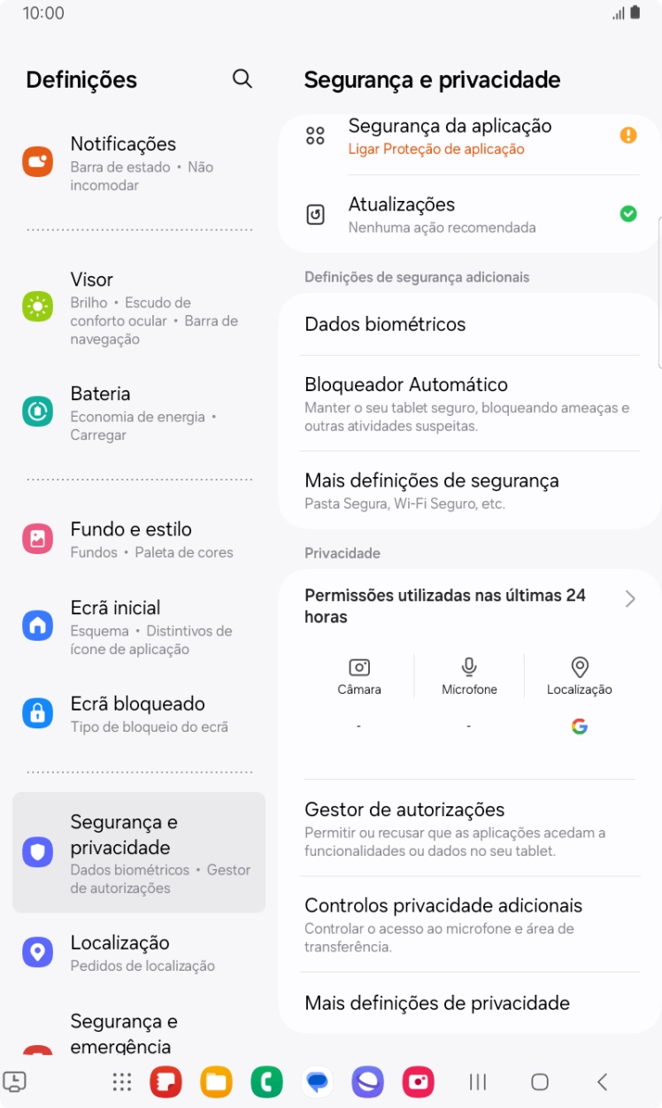 Prima Mais definições de segurança.