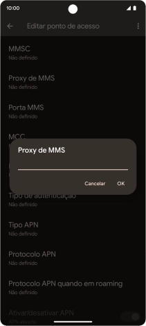 Introduza iproxy.vodafone.pt e prima OK.
