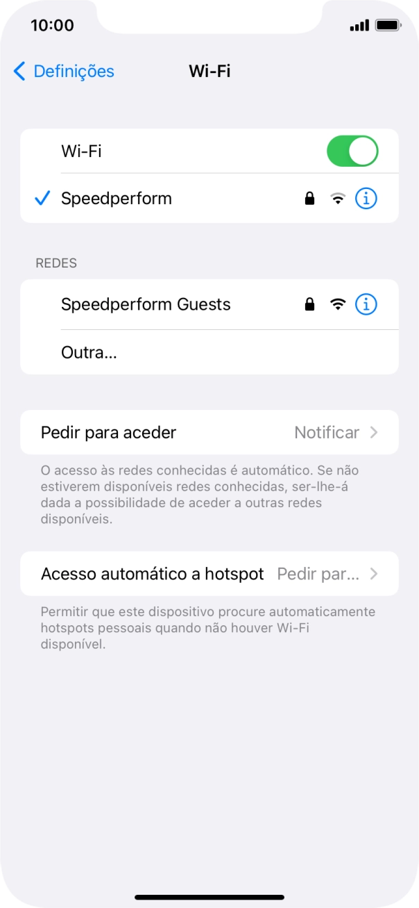 Para voltar ao ecrã inicial, deslize o dedo de baixo para cima a partir da base do ecrã.