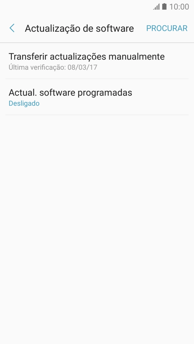 Prima Transferir actualizações manualmente. Se existir uma nova versão de software disponível, será agora indicado no ecrã. Siga as indicações no ecrã para atualizar o software do telefone.