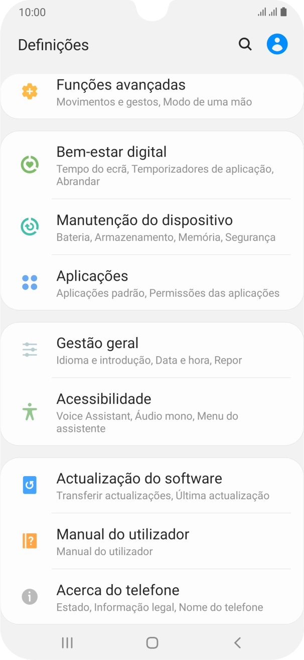 Prima Acerca do telefone.