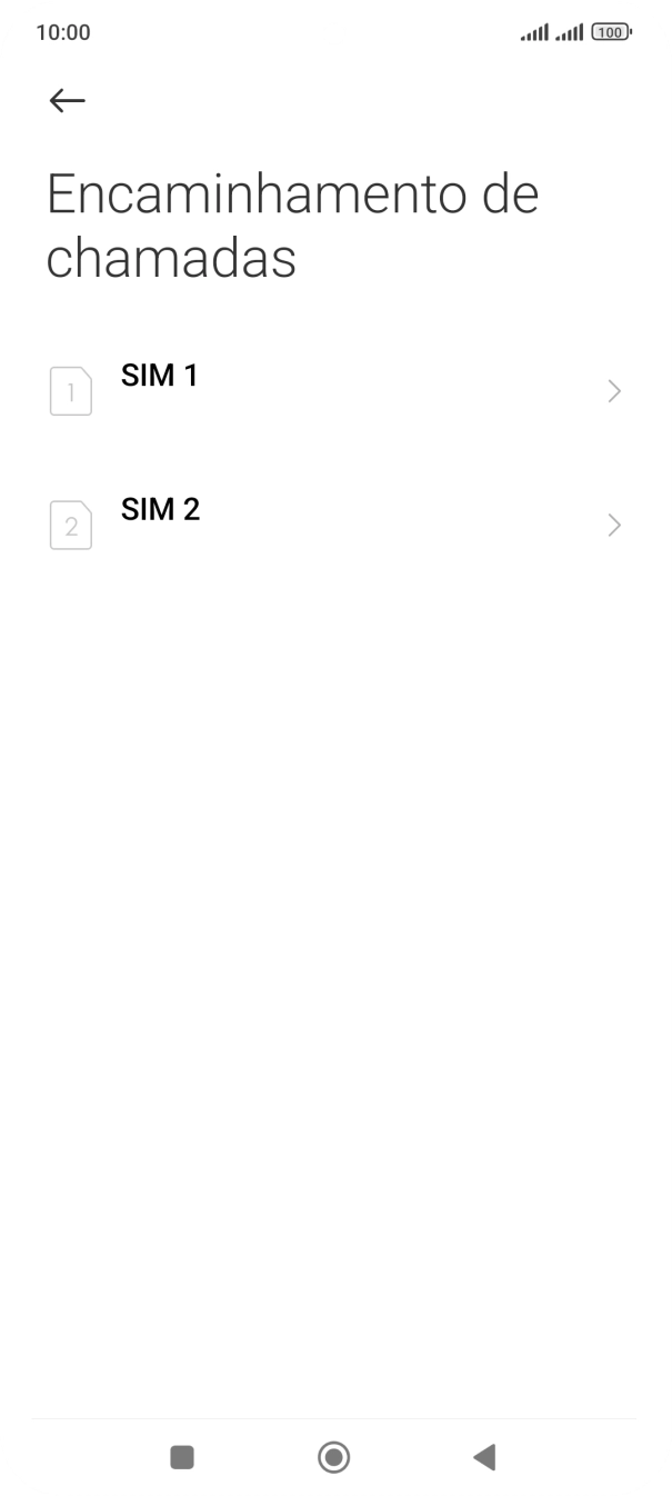 Prima o cartão SIM pretendido.