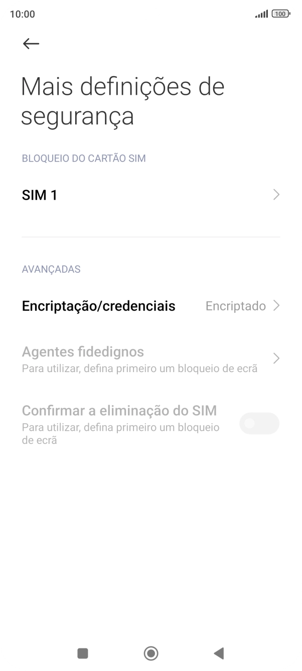 Prima o nome do cartão SIM.