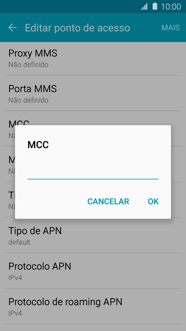 Introduza 268 e prima OK.
