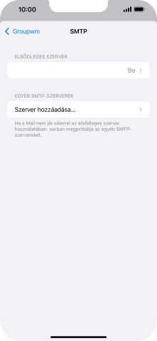 Kattints az „Elsődleges szerver” alatti mezőre.