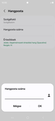 Írd be azt, hogy +36709090999, és válaszd az OK lehetőséget.