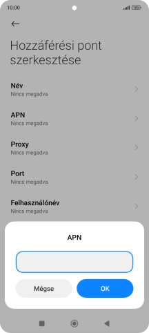 Amennyiben előfizetésed van, írd be azt, hogy internet.vodafone.net, és válaszd az OK lehetőséget.