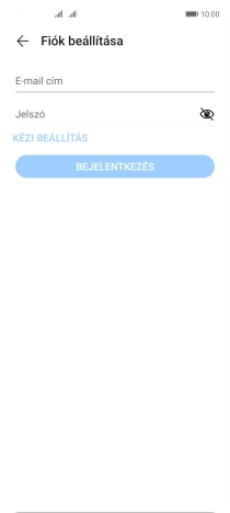 Kattints az E-mail cím mezőre, és írd be az e-mail címedet.
