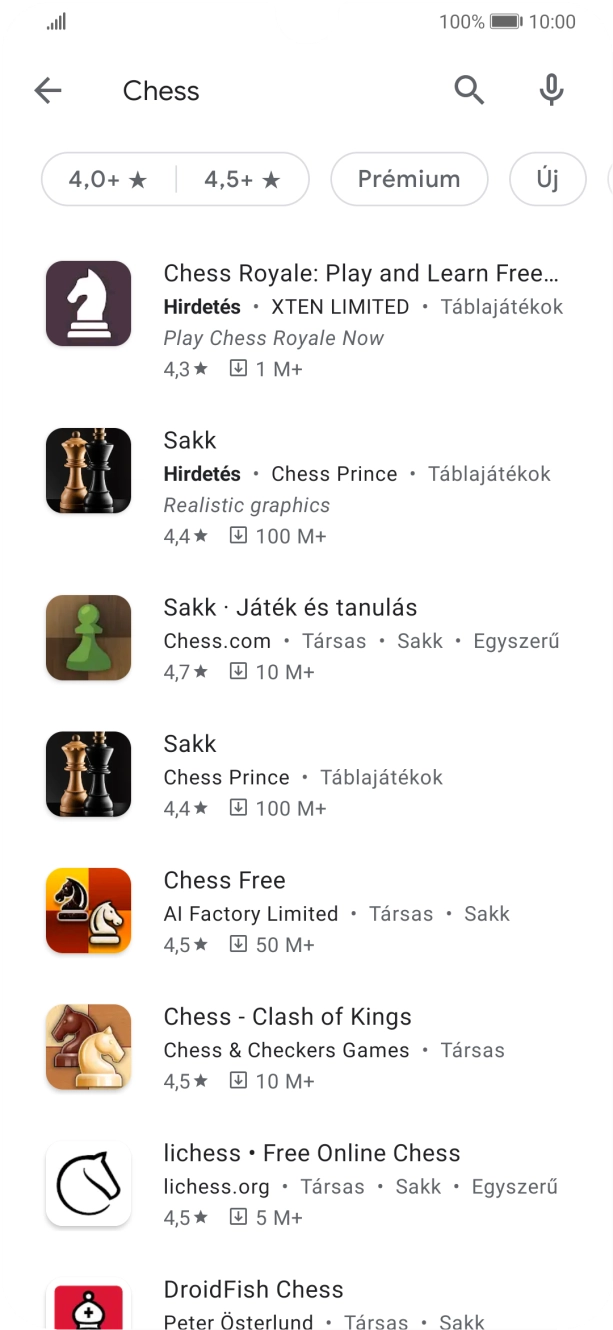 Kattints a kívánt alkalmazásra.