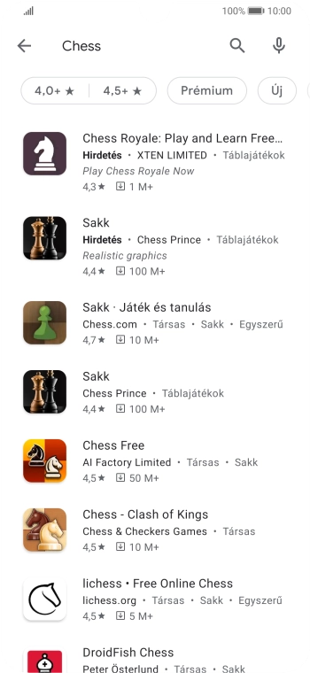 Kattints a kívánt alkalmazásra.