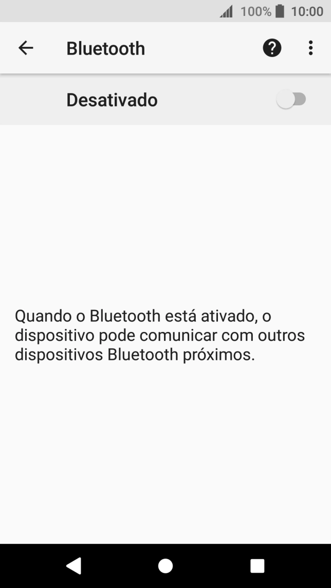 Prima o indicador para ativar a função.