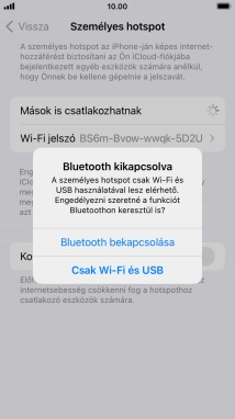 Amennyiben be van kapcsolva a Wi-Fi, válaszd a Csak Wi-Fi és USB lehetőséget.