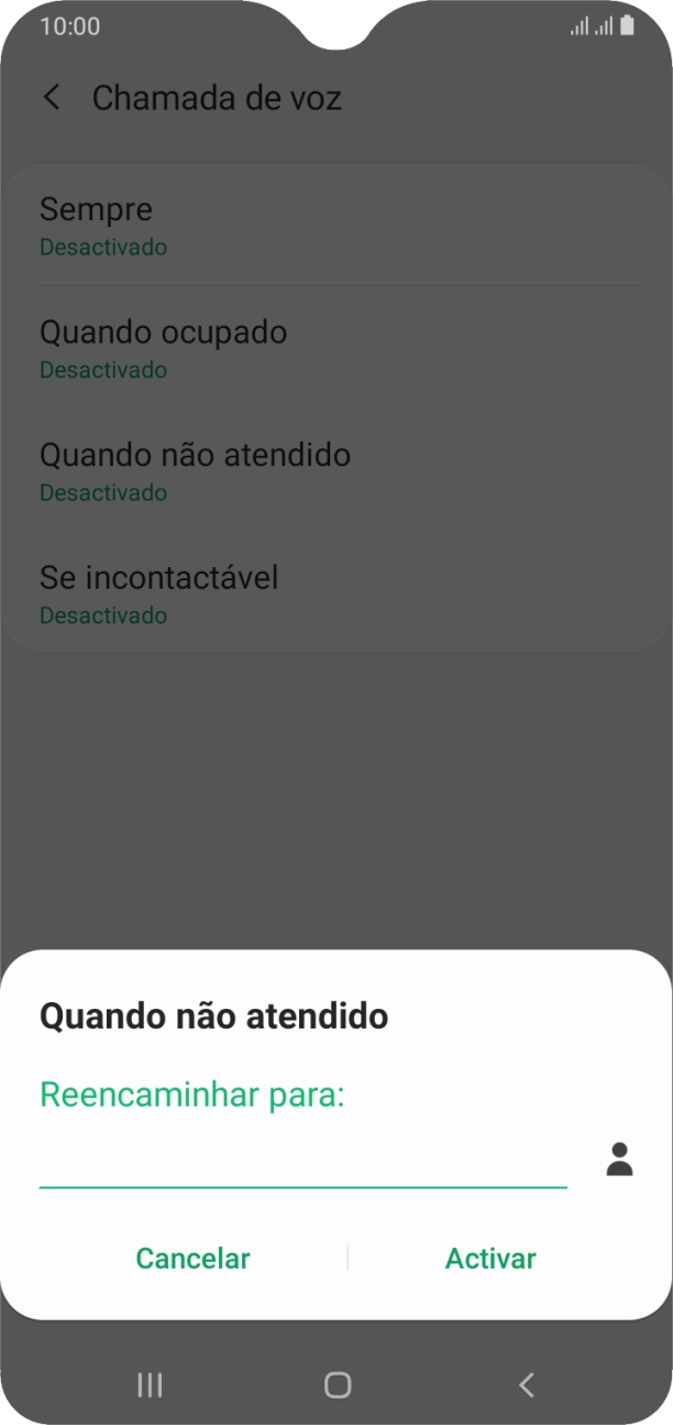 Introduza 123 e prima Activar.